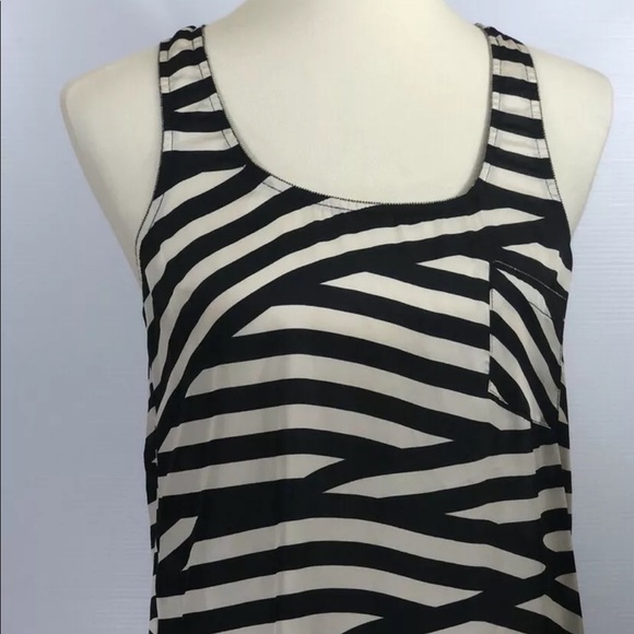 Wilster Women Striped beige Black Tank Top Size S - Picture 2 of 6